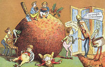 The Christmas Pudding, a Victorian christmas card von English School