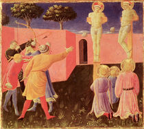 The Crucifixion and Stoning of SS. Cosmas and Damian von Fra Angelico