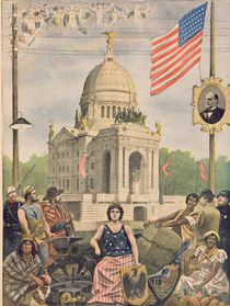 The American pavilion at the Universal Exhibition of 1900 by French School