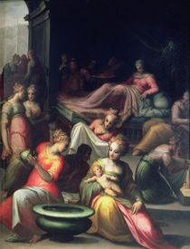 Nativity of John the Baptist von Giovanni Battista Naldini