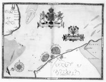 Map No.9 showing the route of the Armada fleet von Robert Adams
