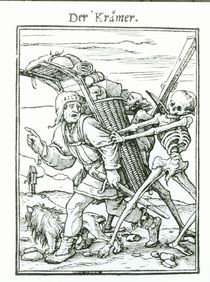 Death and the Pedlar, from 'The Dance of Death' by Hans Holbein the Younger