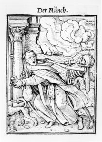 Death and the Mendicant Friar by Hans Holbein the Younger