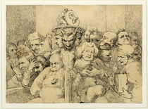 Literary Characters Assembled Around the Medallion of Shakespeare von John Hamilton Mortimer