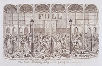 Mayhew's Great Exhibition of 1851: The First Shilling Day - Going In von George Cruikshank