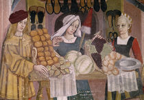 The Fruit Sellers' Stand, detail from 'The Fruit and Vegetable Market' by Italian School