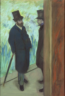 Friends at the Theatre, Ludovic Halevy and Albert Cave 1878-79 by Edgar Degas