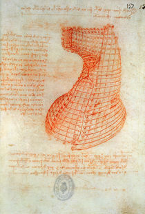 Drawing of the Ironwork Casting Mould for the Head of the Sforza Horse von Leonardo Da Vinci