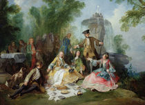 The Hunting Party Meal, c. 1737 by Nicolas Lancret