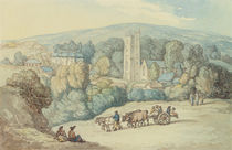 The Church and Village of St. Cue by Thomas Rowlandson