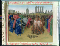 Ms Fr.6465 f.236 The Supplication of the Heretics in 1210 by Jean Fouquet