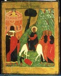 Icon depicting Christ's Entry into Jerusalem von Russian School