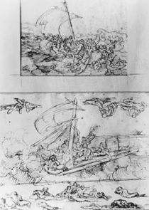 Two sketches for The Raft of the Medusa by Theodore Gericault