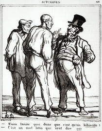 Cartoon about the plebiscite of 8th May 1870 von Honore Daumier