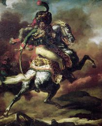 Officer of the Hussars Charging on Horseback von Theodore Gericault