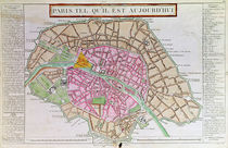 Map of Paris, June 1800 von French School