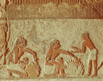Relief depicting the making and baking of bread von Egyptian 5th Dynasty