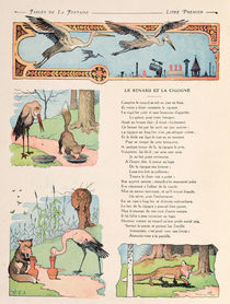 The Stork and the Fox, from the 'Fables' by Jean de la Fontaine 1906 by Benjamin Rabier