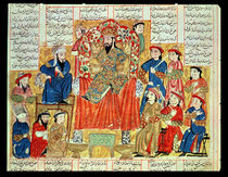 A Sultan and his Court, illustration from the 'Shahnama' by Persian School