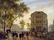 Boulevard Saint-Martin and the Theatre de l'Ambigu by Giuseppe Canella