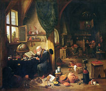 An Alchemist in his Workshop by David the Younger Teniers