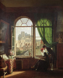 View of Saint-Eustache Church from a House on Rue Platriere or von Martin Drolling