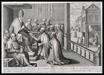 Pope Paul III Receiving the Rule of the Society of Jesus von C. Malloy
