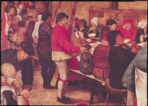 The Wedding Supper, detail from the left hand side by Pieter III Brueghel