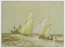 Shipping, c.1828-30 by Joseph Mallord William Turner