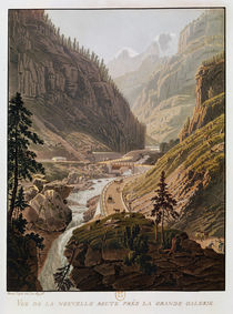 View of the New Simplon Pass von Mathias Gabriel Lory