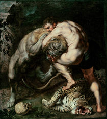 Hercules Fighting the Nemean Lion von Peter Paul Rubens