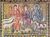 The Parable of the Good Shepherd Separating the Sheep from the Goats von Byzantine School