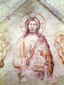 Tympanum depicting the Saviour Blessing by Simone Martini