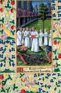 Ms Lat. Q.v.I.126 f.80v A burial by Jean Colombe