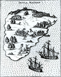 Ferdinand Magellan Fighting Natives on Mactan Island in 1521 von Portuguese School