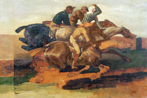 Four Jockeys Galloping von Theodore Gericault