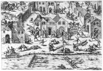 The Massacres of Sens, 12th April 1562 by French School