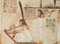 Two Musicians, from the Tomb of Rekhmire von Egyptian 18th Dynasty