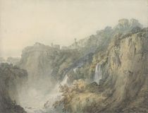 Tivoli with the Temple of the Sibyl and the Cascades von Joseph Mallord William Turner