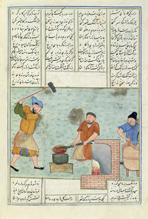 Ms C-822 Metal forge, from 'Shah-Nameh von Persian School