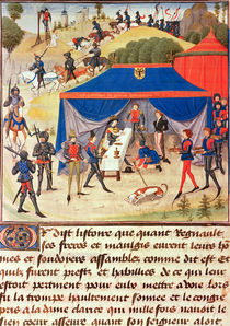 Ms 5073 fol.253v Renaud de Montauban and Charlemagne von Loyset Liedet