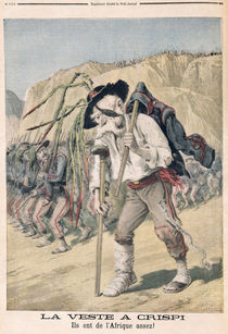 'Crispi's Defeat', caricature from 'le Petit Journal' by Henri Meyer