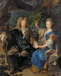Count Jan-Andrezj Morszstyn and his Daughter von Hyacinthe Francois Rigaud