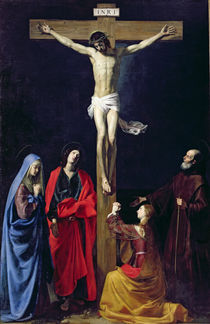 Christ on the Cross with the Virgin by Nicolas Tournier
