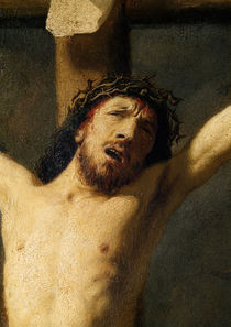 Christ on the Cross, detail of the head by Rembrandt Harmenszoon van Rijn