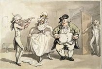 Private practice previous to the ball by Thomas Rowlandson