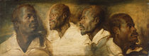 Four Studies of Male Head, c.1617-1620 von Peter Paul Rubens