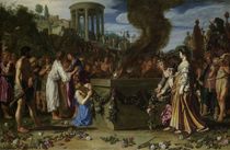 Orestes and Pylades Disputing at the Altar by Pieter Lastman