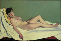 F.Vallotton, Liegender Akt auf .. Kissen von klassik art