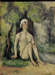Cézanne / Bather sitting at water’s edge by klassik art